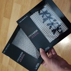 2 packs of Dreamlegs fashion fishnet stay-ups black size M-L NWT